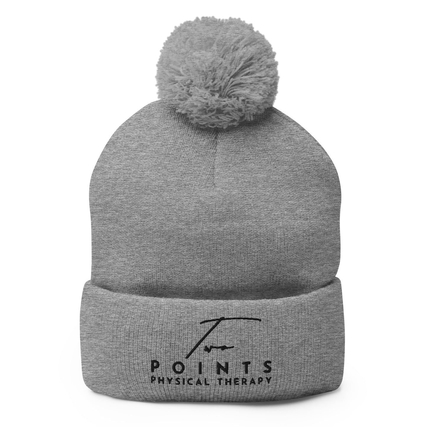 Two Points Physical Therapy Pom-Pom Beanie