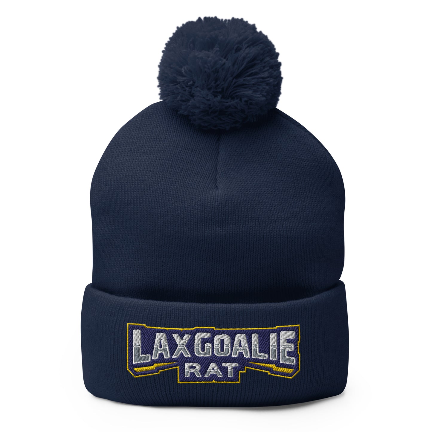 Lax Goalie Rat Pom-Pom Beanie