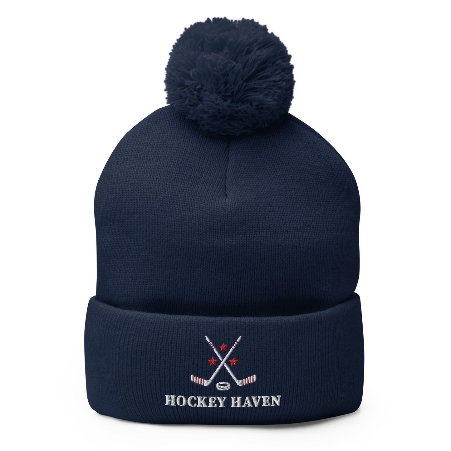 Hockey Haven Pom-Pom Beanie
