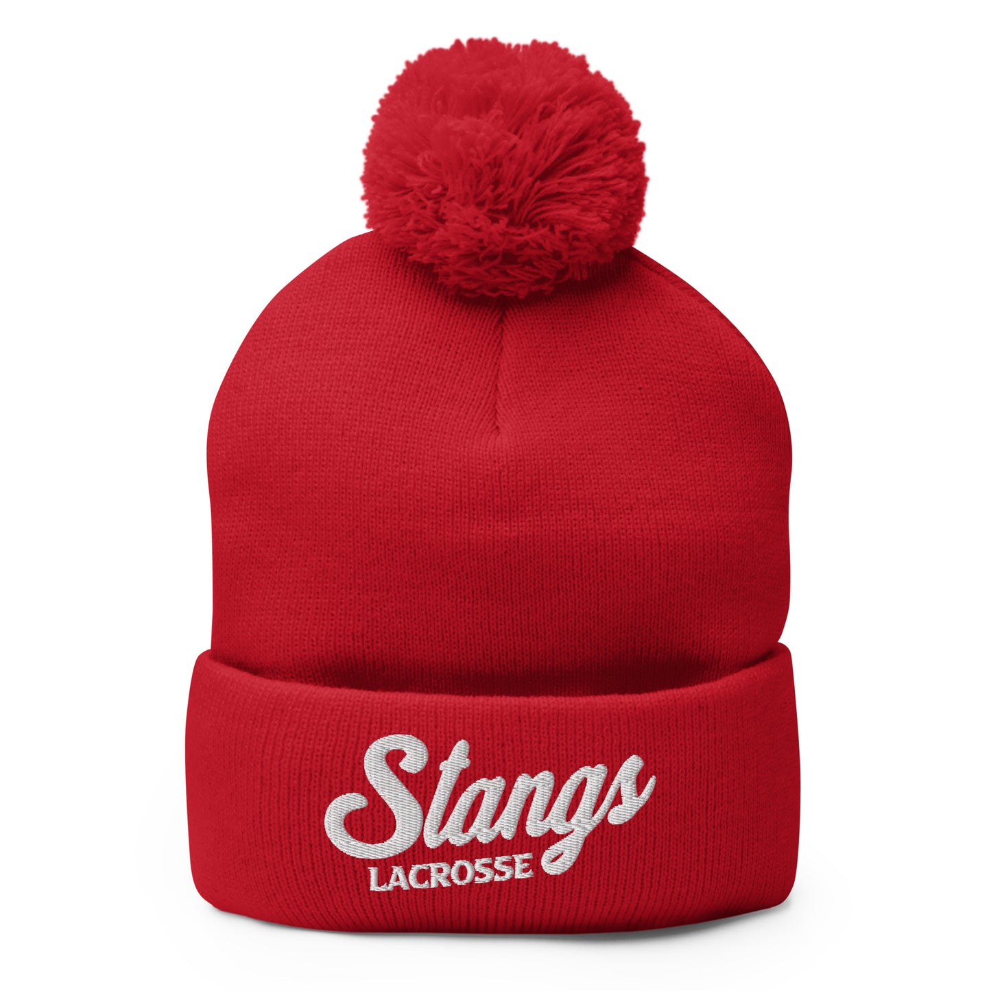 Stangs Lacrosse Pom-Pom Beanie