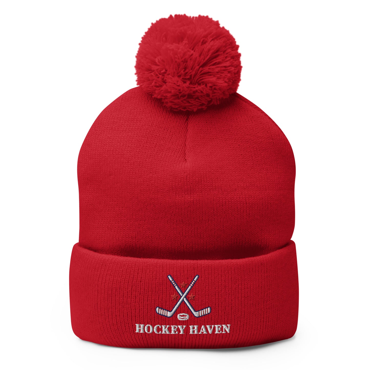 Hockey Haven Pom-Pom Beanie