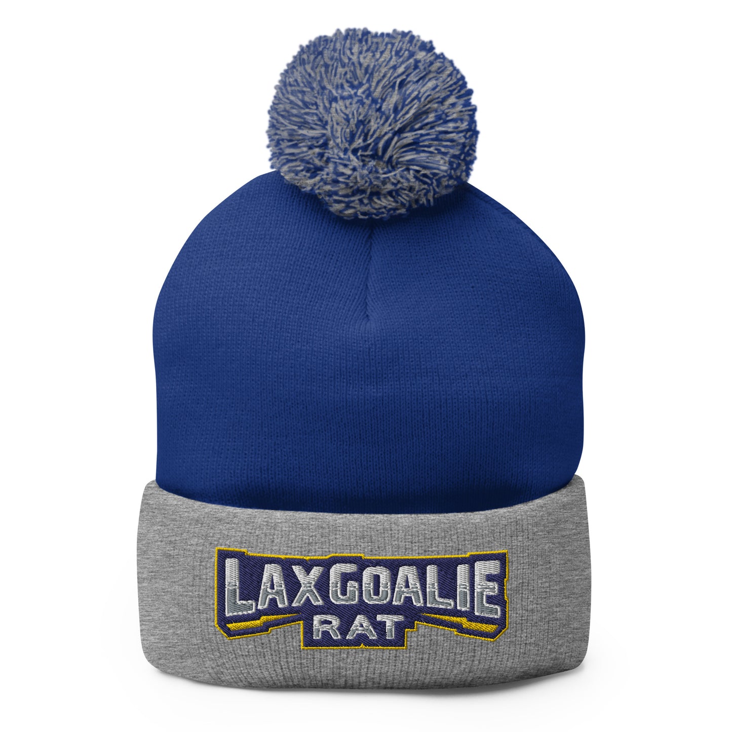 Lax Goalie Rat Pom-Pom Beanie
