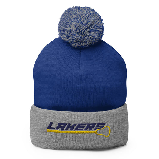 Lakers Lacrosse Pom Pom Beanie