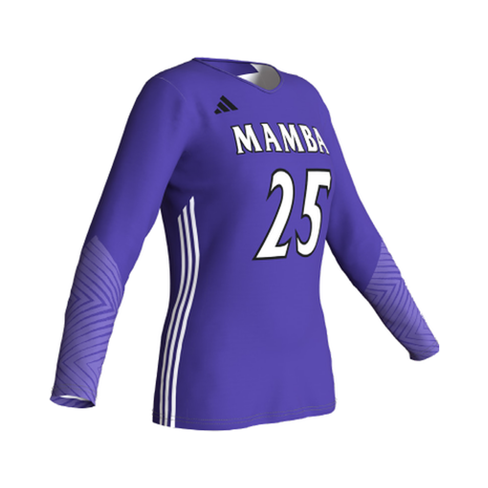 Purple Adidas Long Sleeve Jersey — angled view