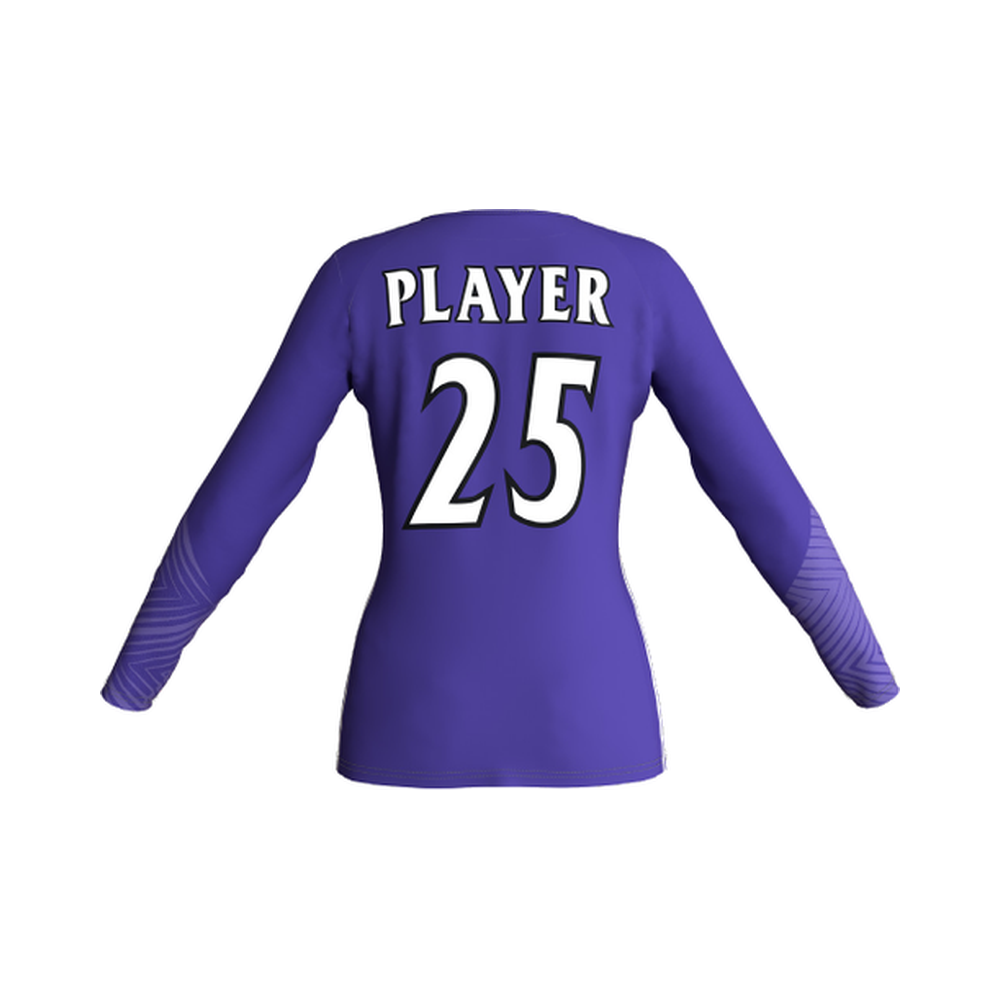 Purple Adidas Long Sleeve Jersey — back view