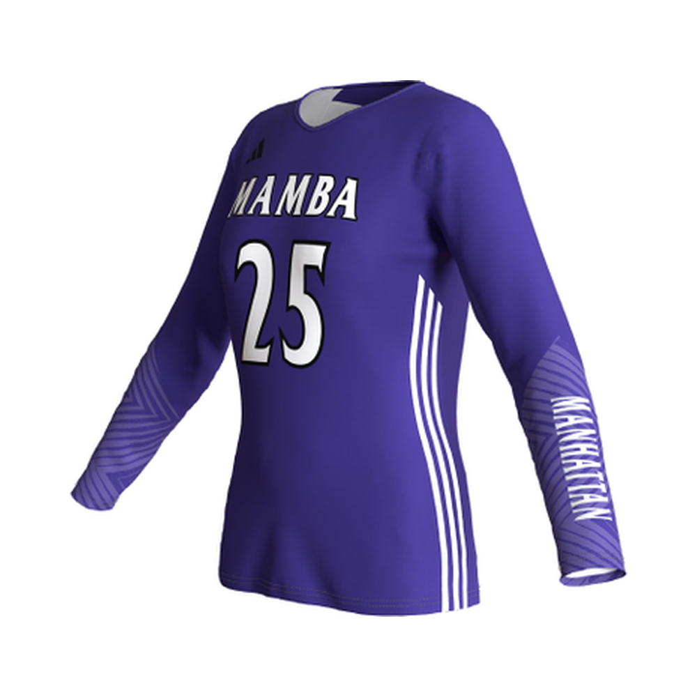 Purple Adidas Long Sleeve Jersey — side view