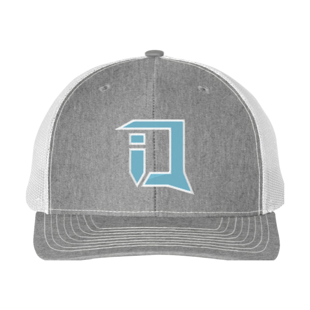iQ Lacrosse Trucker Cap - Heather Grey/ White