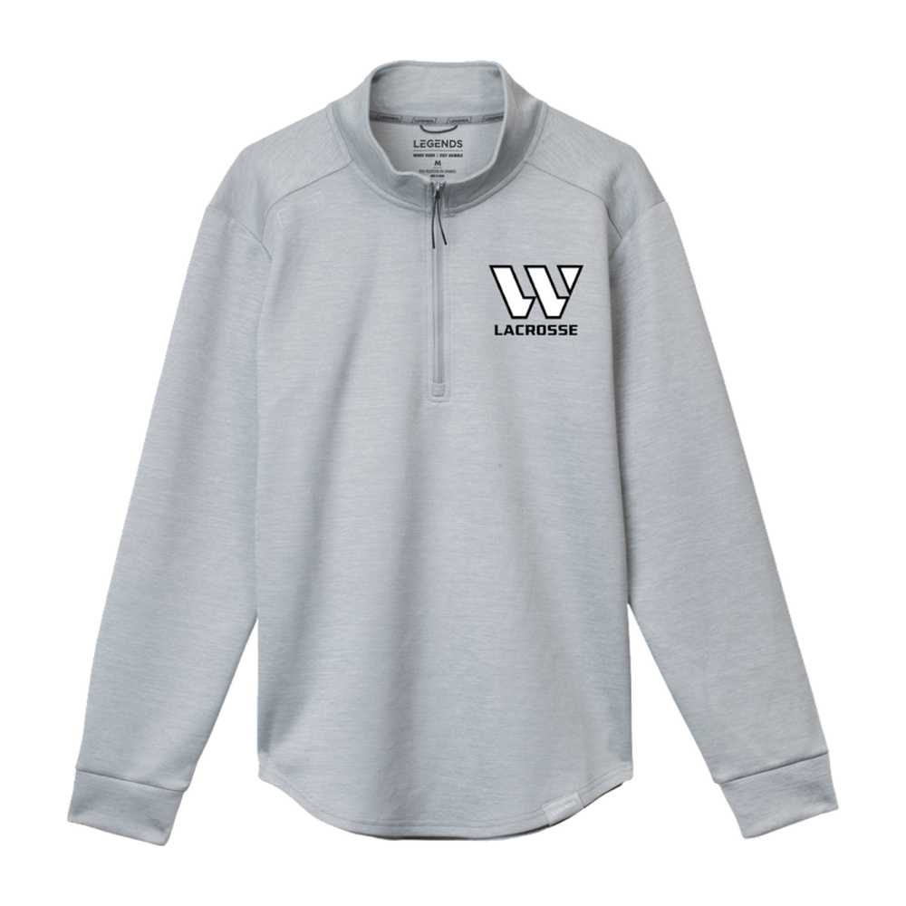 Adult Westward Lacrosse Legends Team Ultra 1/4 Zip — Grey