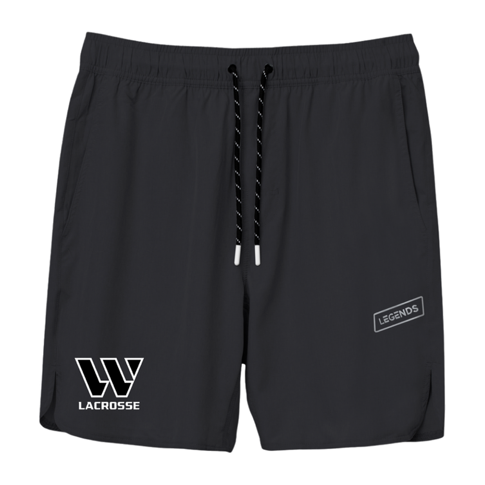 Adult Westward Lacrosse Legends Team Tech 7" Short — Black