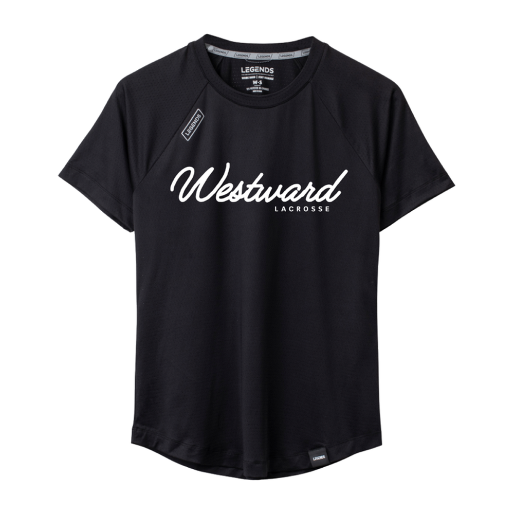 Women's Westward Lacrosse Legends Team Tech SS Tee — Black