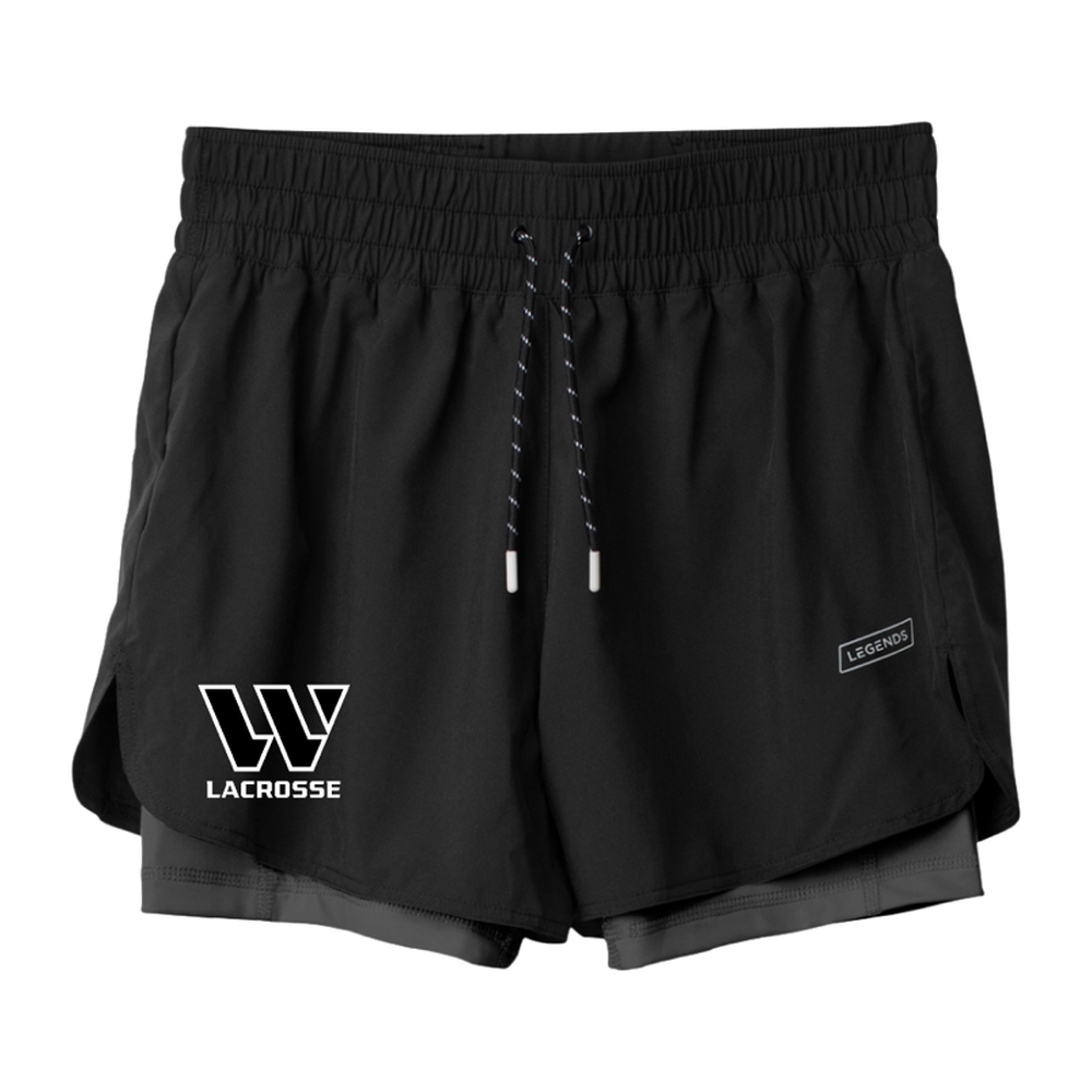 Women's Westward Lacrosse Legends Team Tech 4" Short — Black