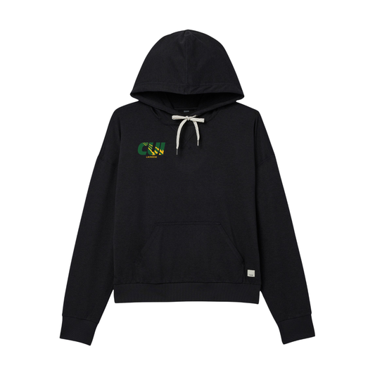 Vuori Women's Halo Modern Pullover Hoodie — Black Heather