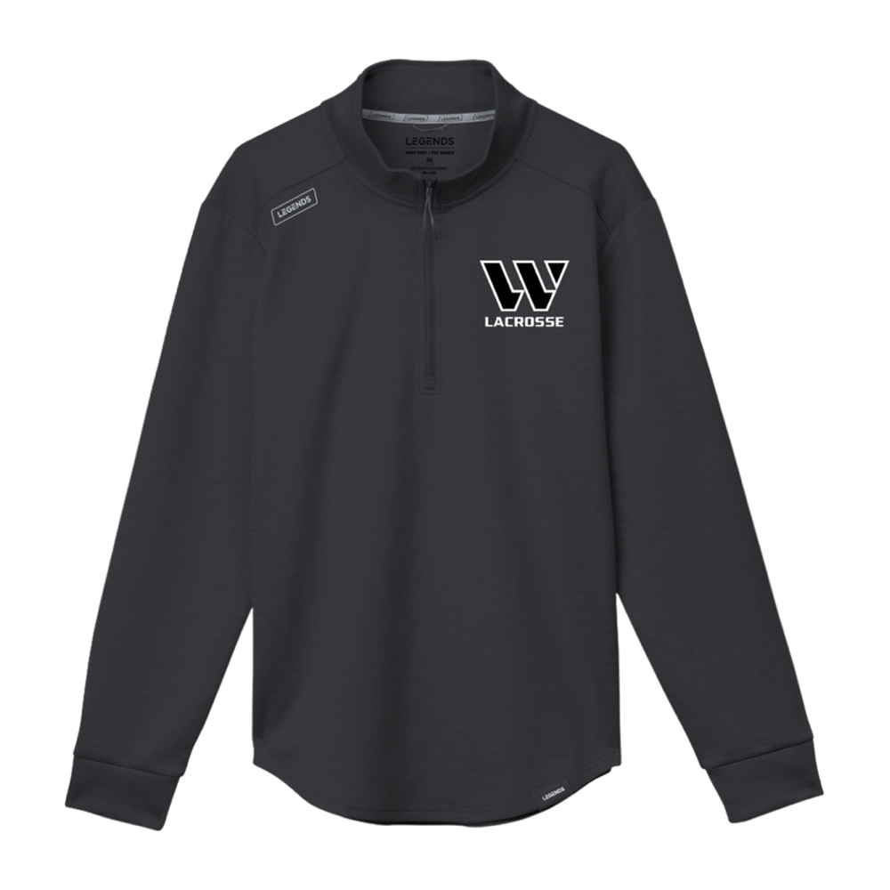 Adult Westward Lacrosse Legends Team Ultra 1/4 Zip — Black