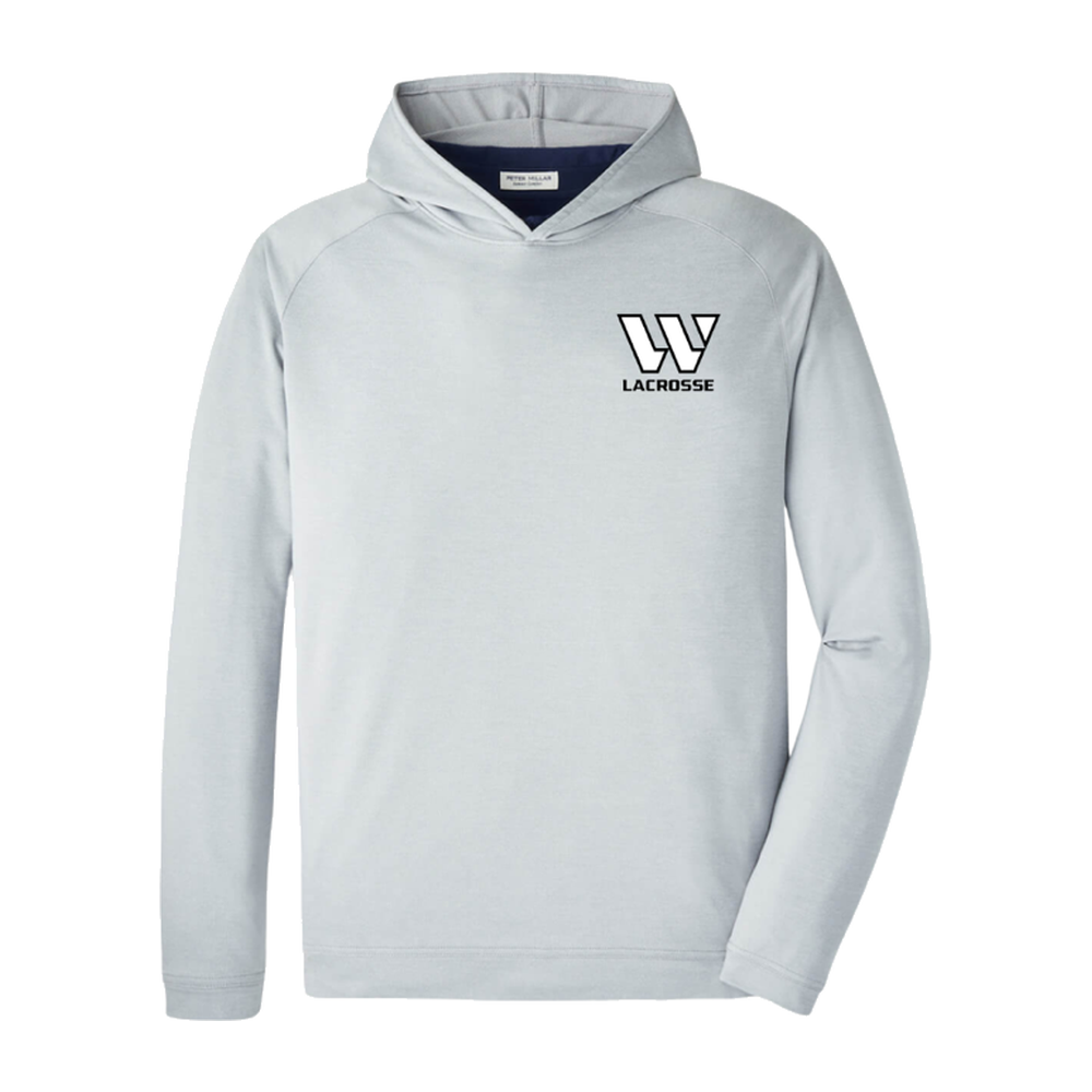 Adult Westward Lacrosse Peter Millar Pine Performance Hoodie — Grey