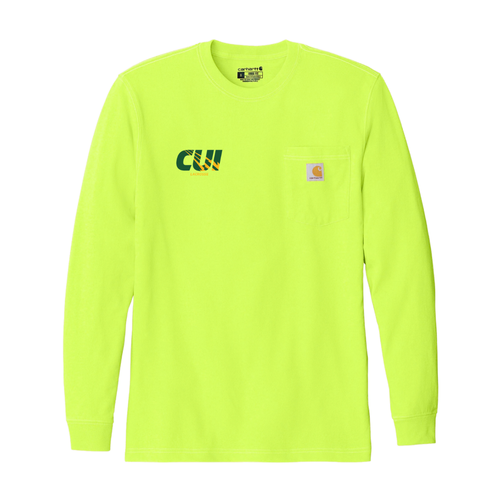 Carhartt Workwear Pocket Long Sleeve T-Shirt — Brite Lime