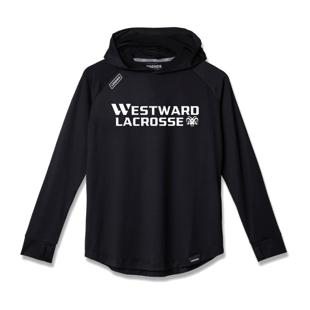 Women's Westward Lacrosse Legends Team Tech LS Hoodie — Black