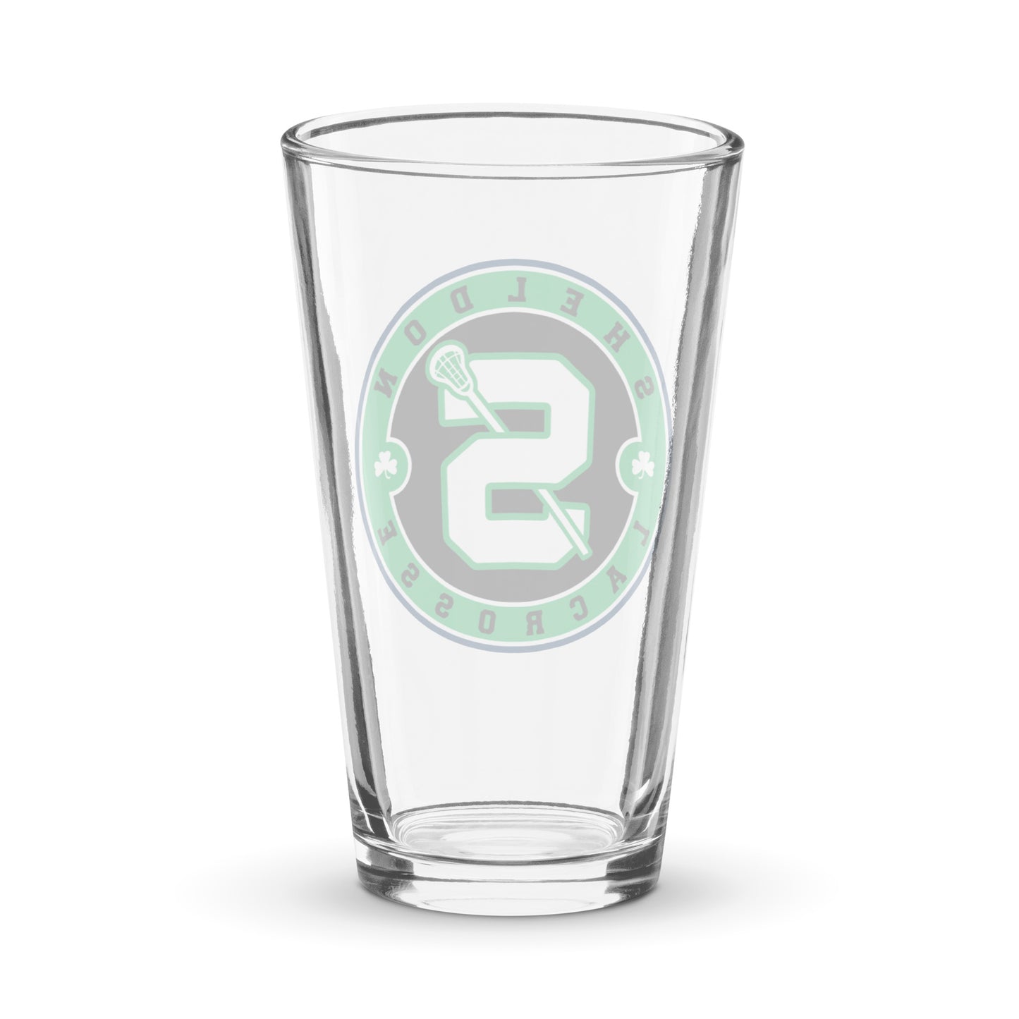 Sheldon Lacrosse Pint Glass