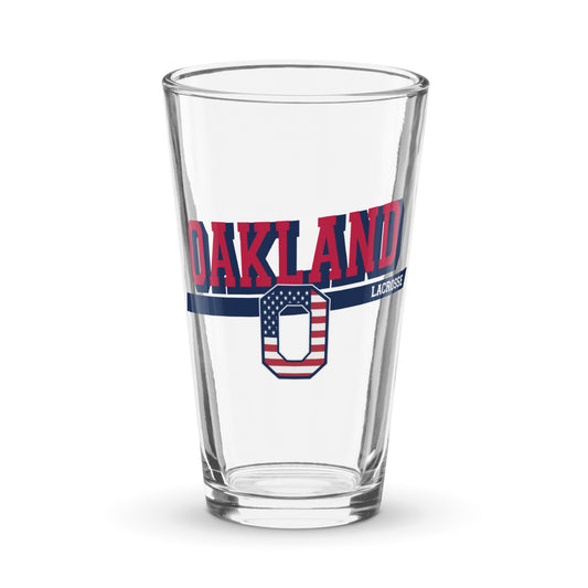 Oakland Lacrosse PInt Glass