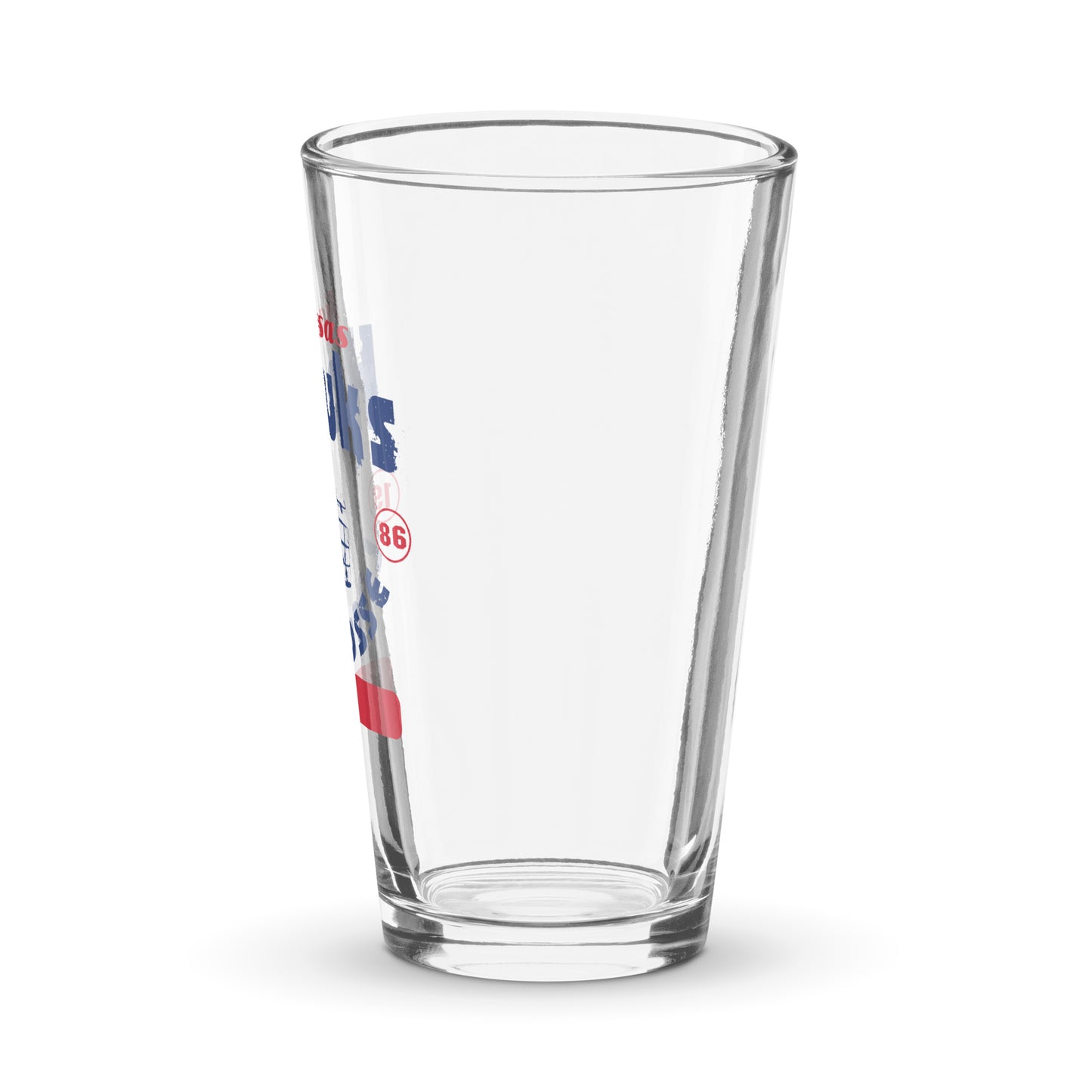 KU Club Lacrosse Pint Glass