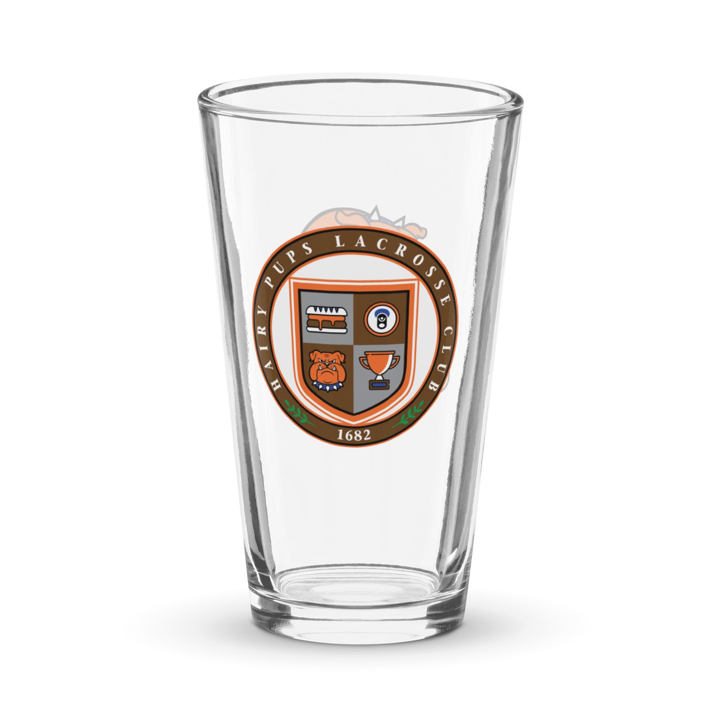 Pups Lacrosse Pint Glass
