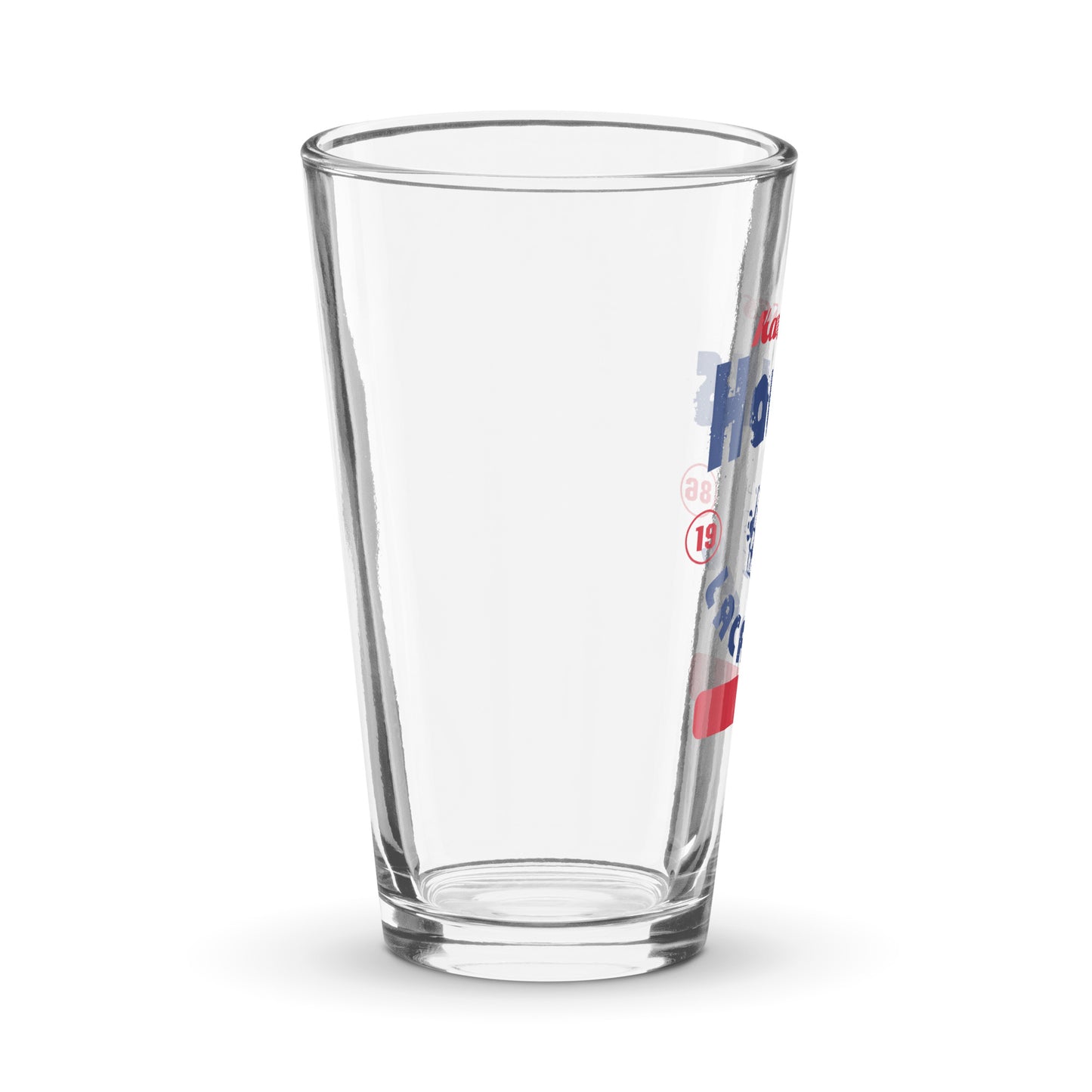 KU Club Lacrosse Pint Glass