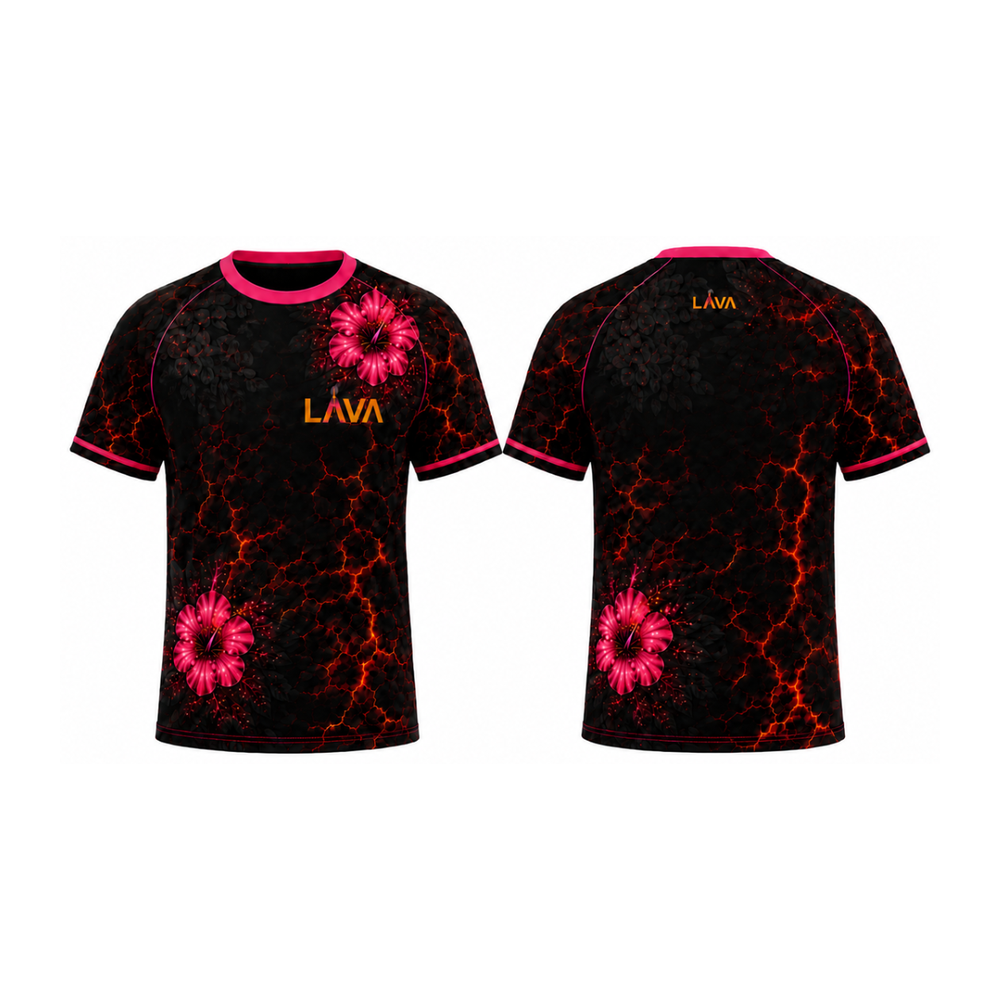 Short Sleeve Practice Tee — Living Aloha Volleyball, front and back views