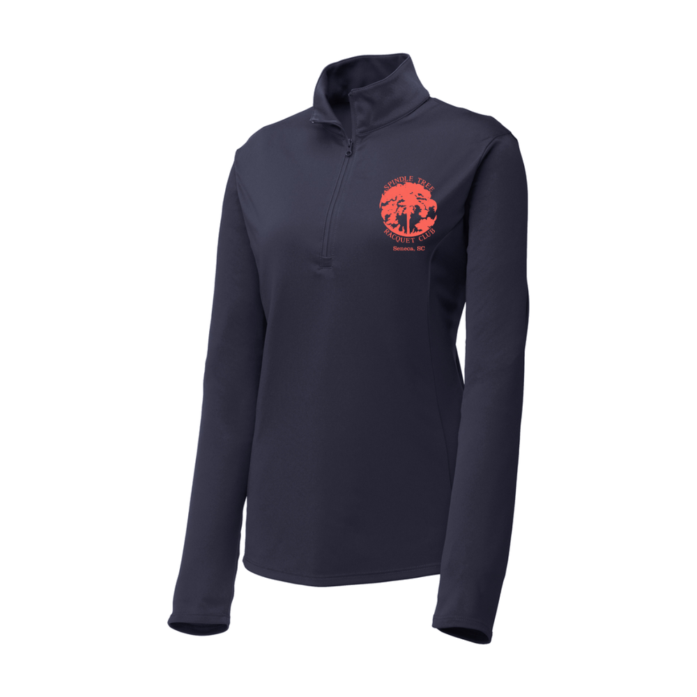 Sport-Tek Women’s PosiCharge Quarter-Zip – True Navy product mockup
