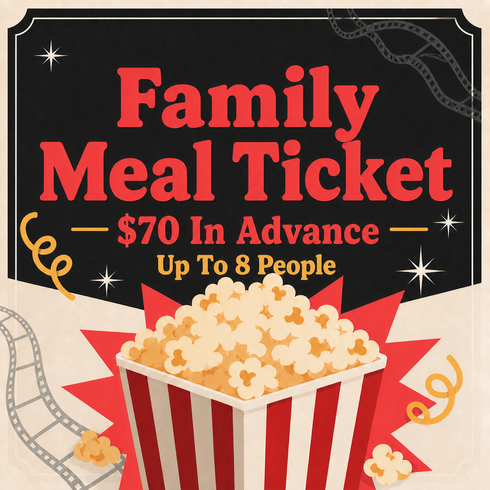 STM Movie Night Family Meal Ticket - $70 in advance for up to 8 people