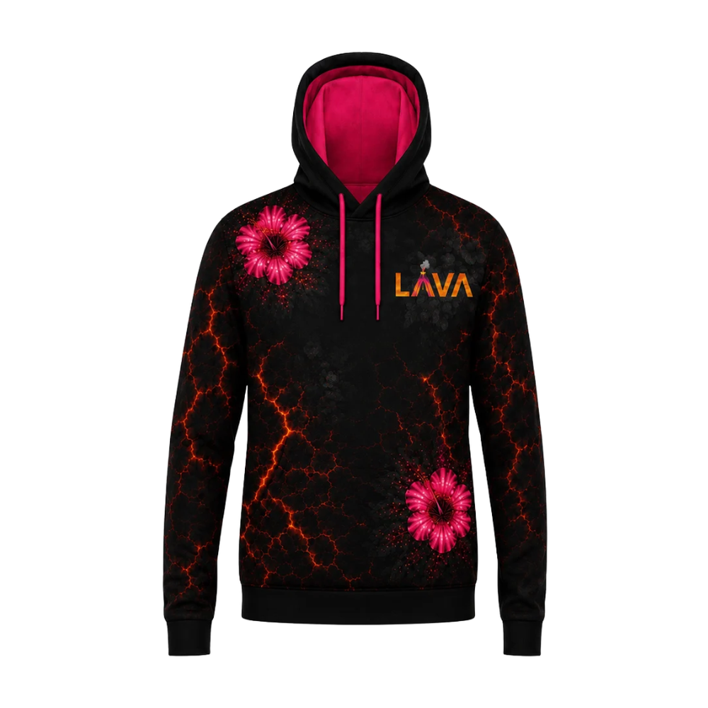 Sublimated Lightweight Hood — Living Aloha Volleyball front view