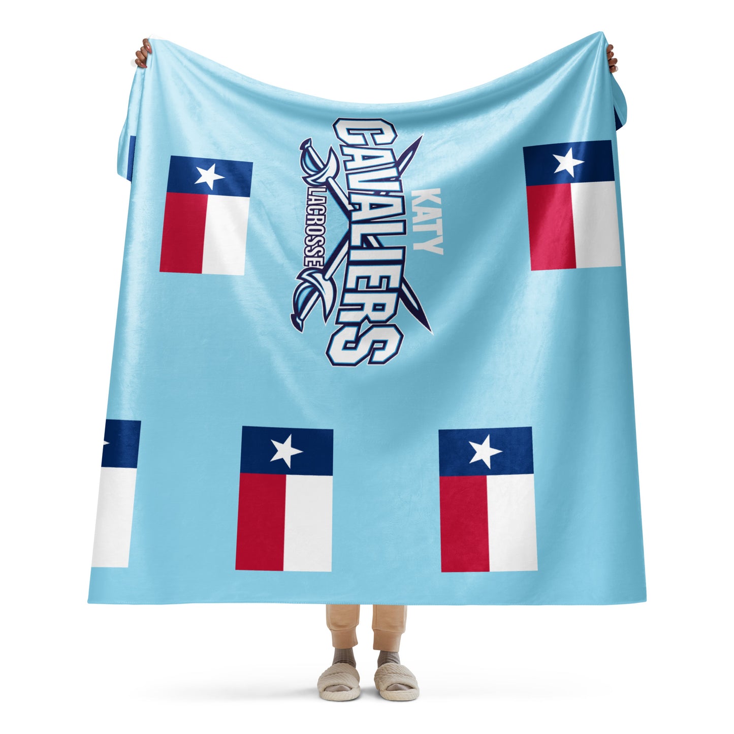 Cavaliers Lacrosse Sherpa Blanket