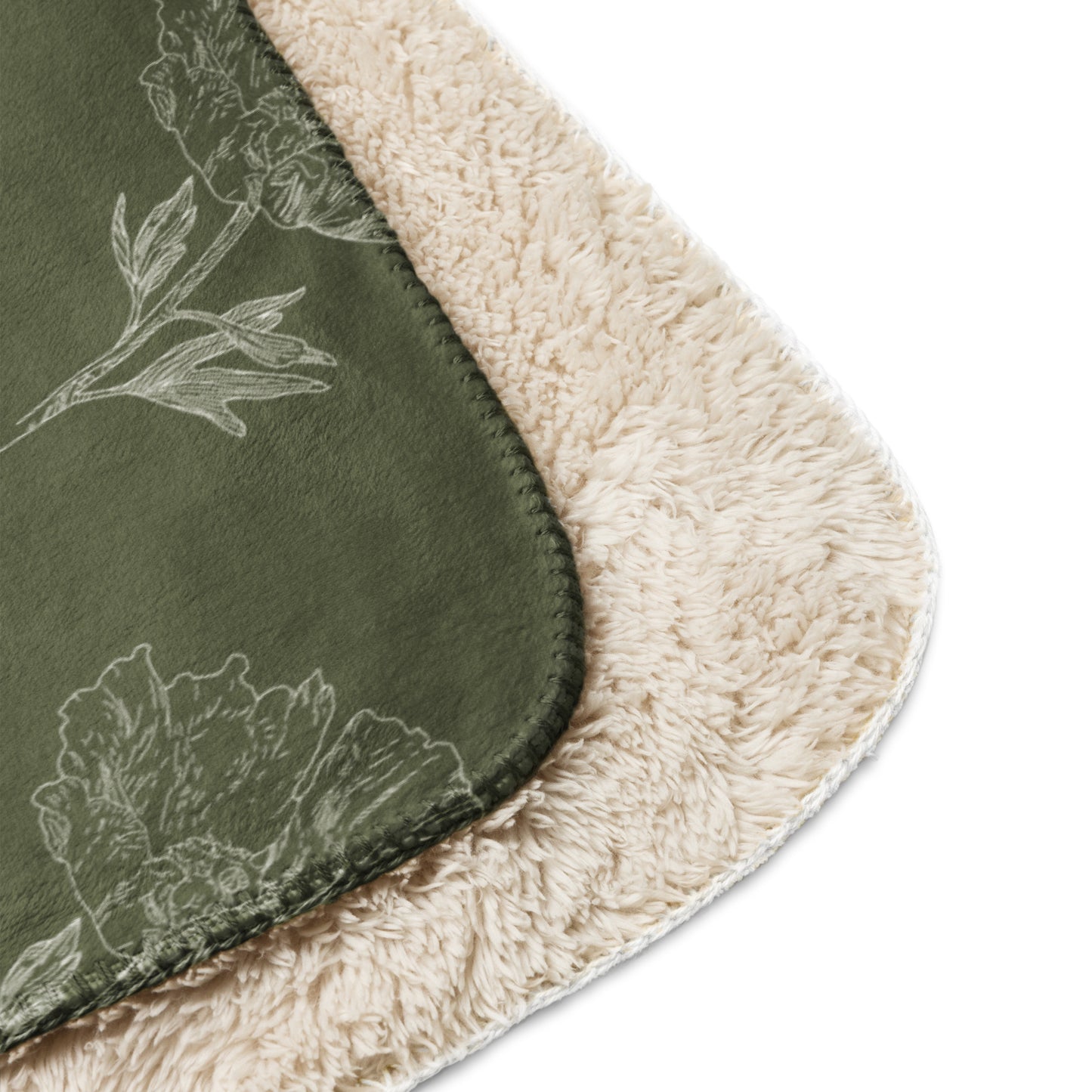 Poppy Flowers Sherpa Blanket