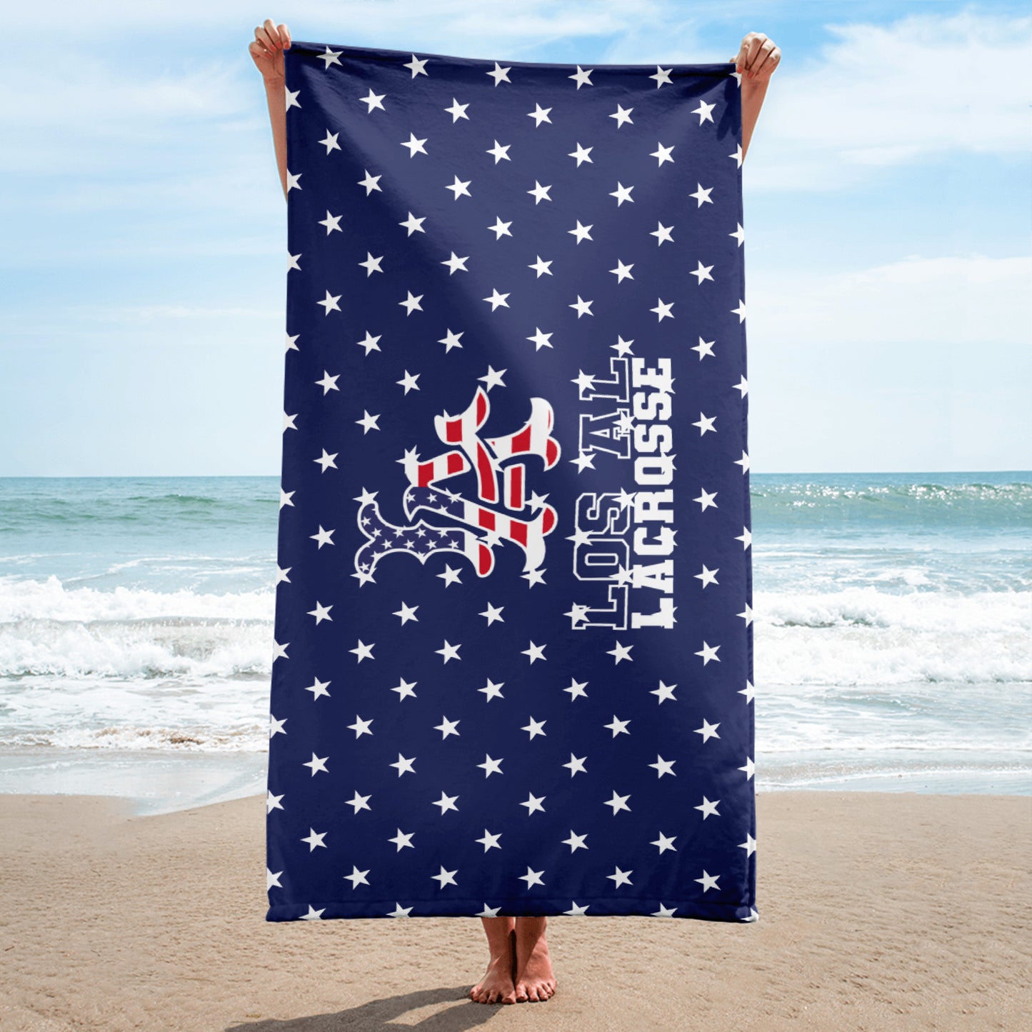 Los Al Lacrosse Beach Towel