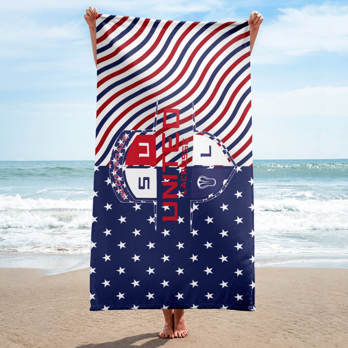 United Lacrosse USA Beach Towel