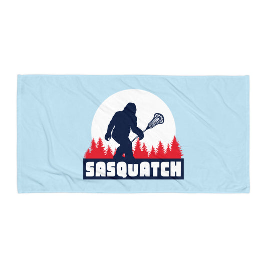 Sasquatch Lacrosse Sublimated Beach Towel