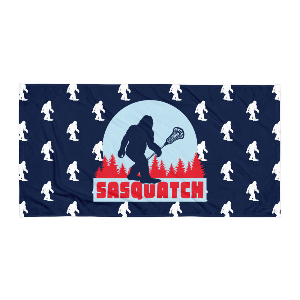 Sasquatch Lacrosse Sublimated Beach Towel