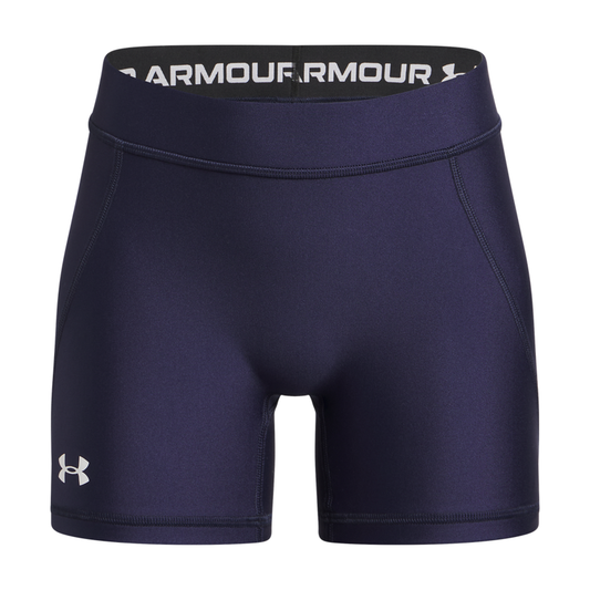 Navy Under Armour girls 4-inch compression shorts, one pair