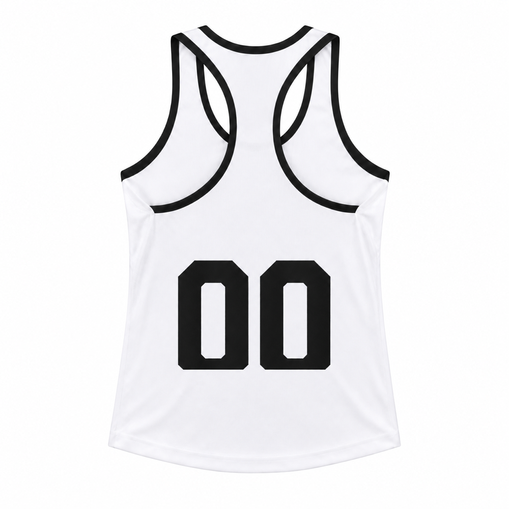 Los Al Lacrosse women’s racerback reversible pinnie — white back
