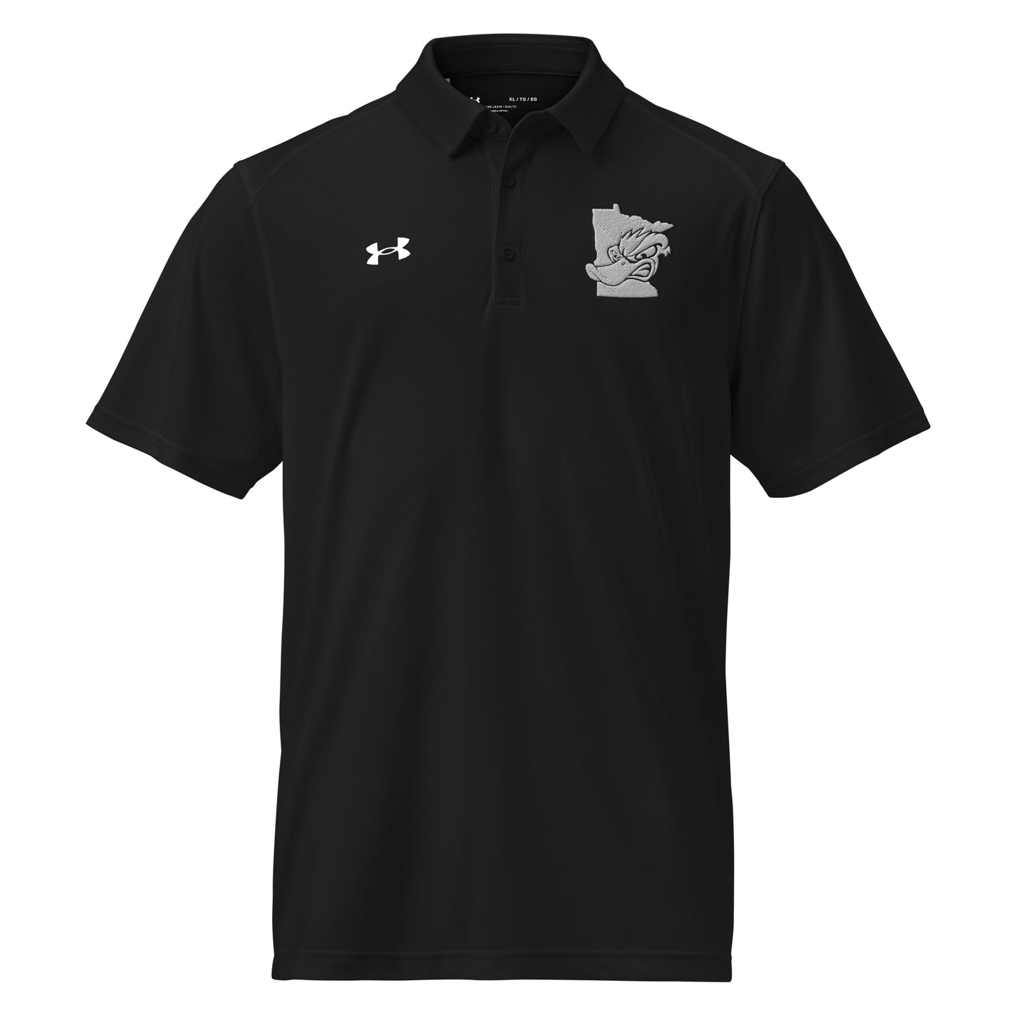Adult Grey Duck Lacrosse Under Armour Tech Polo