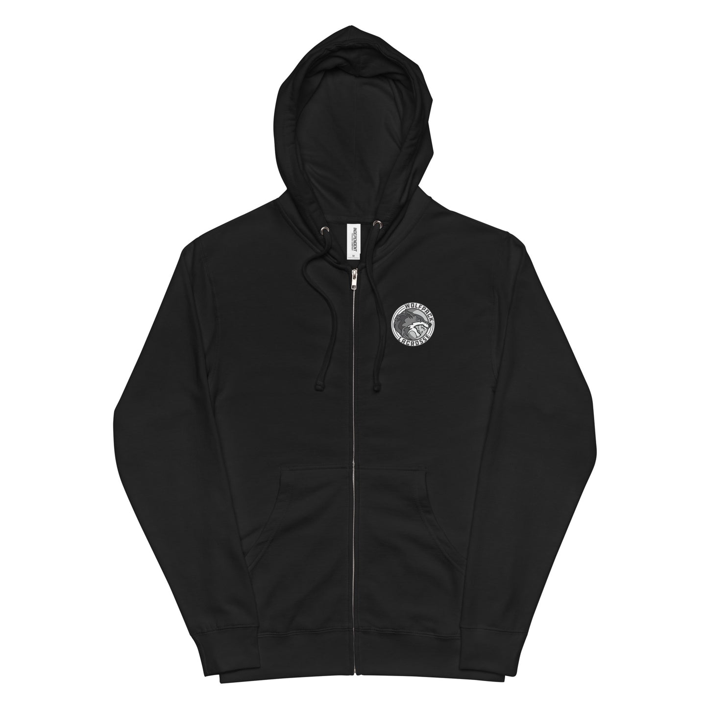 Adult Wolfpack Lacrosse Fleece Zip Up Hoodie