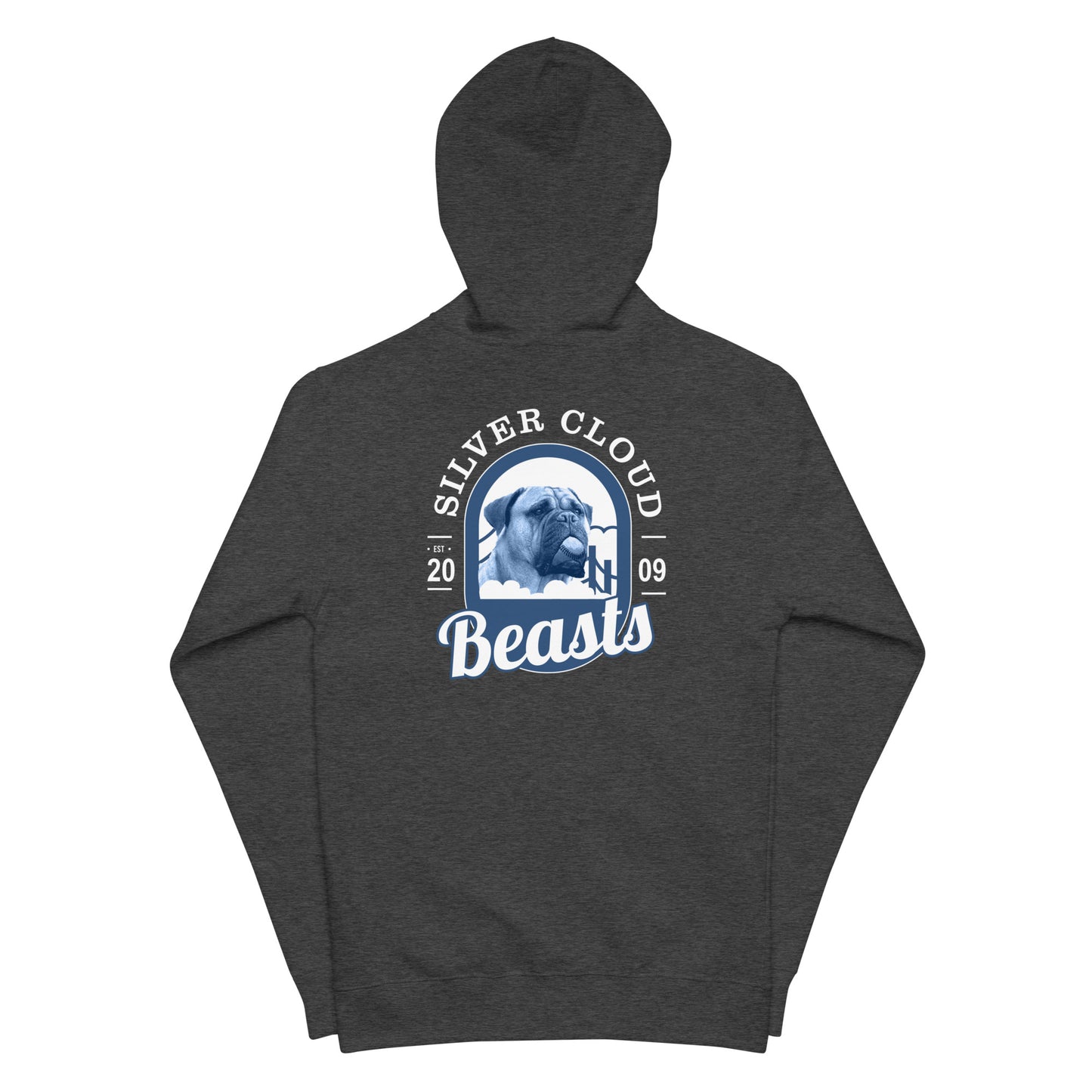 Adult Silver Cloud Fleece Zip Up Hoodie