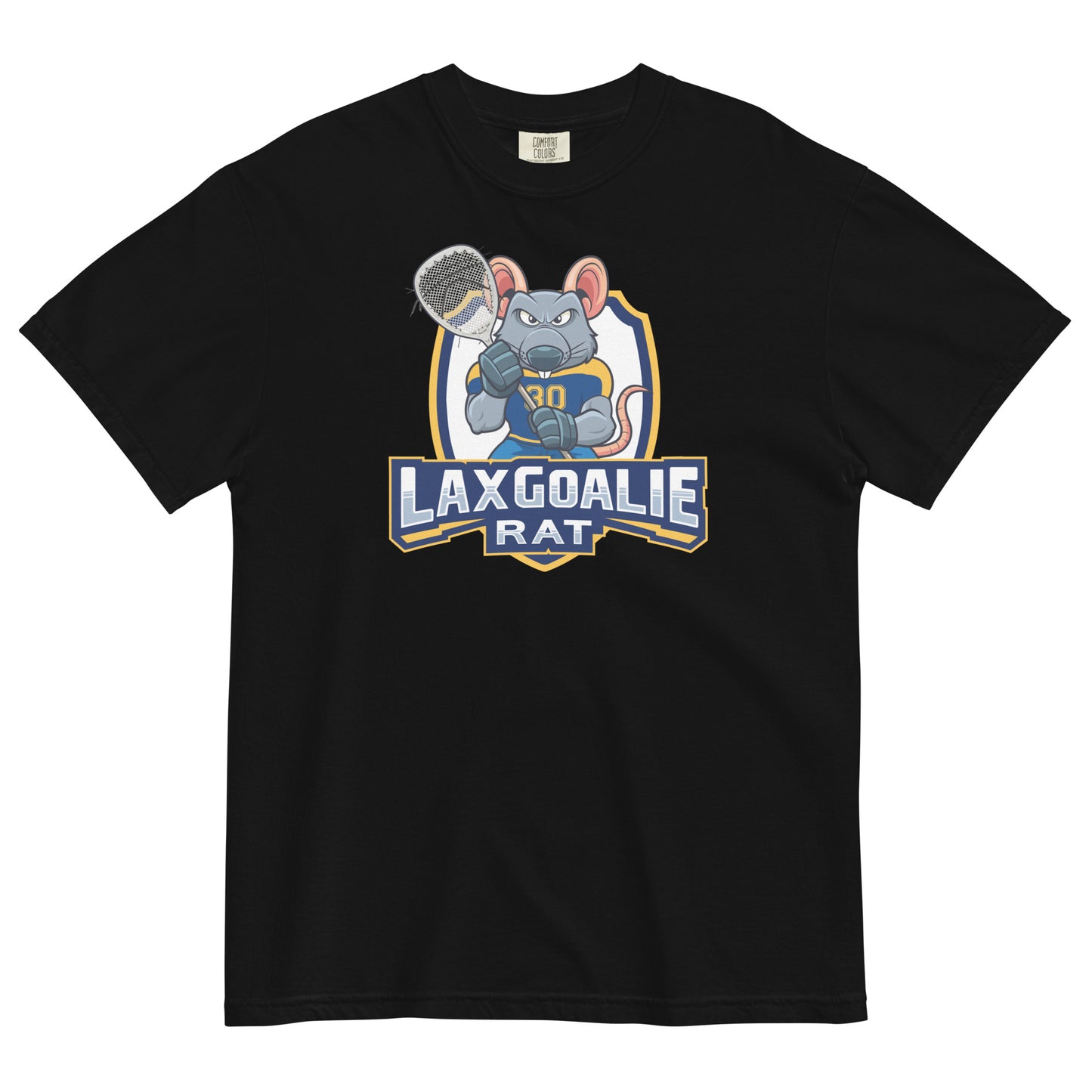 Adult Lax Goalie Rat Comfort Colors T-shirt