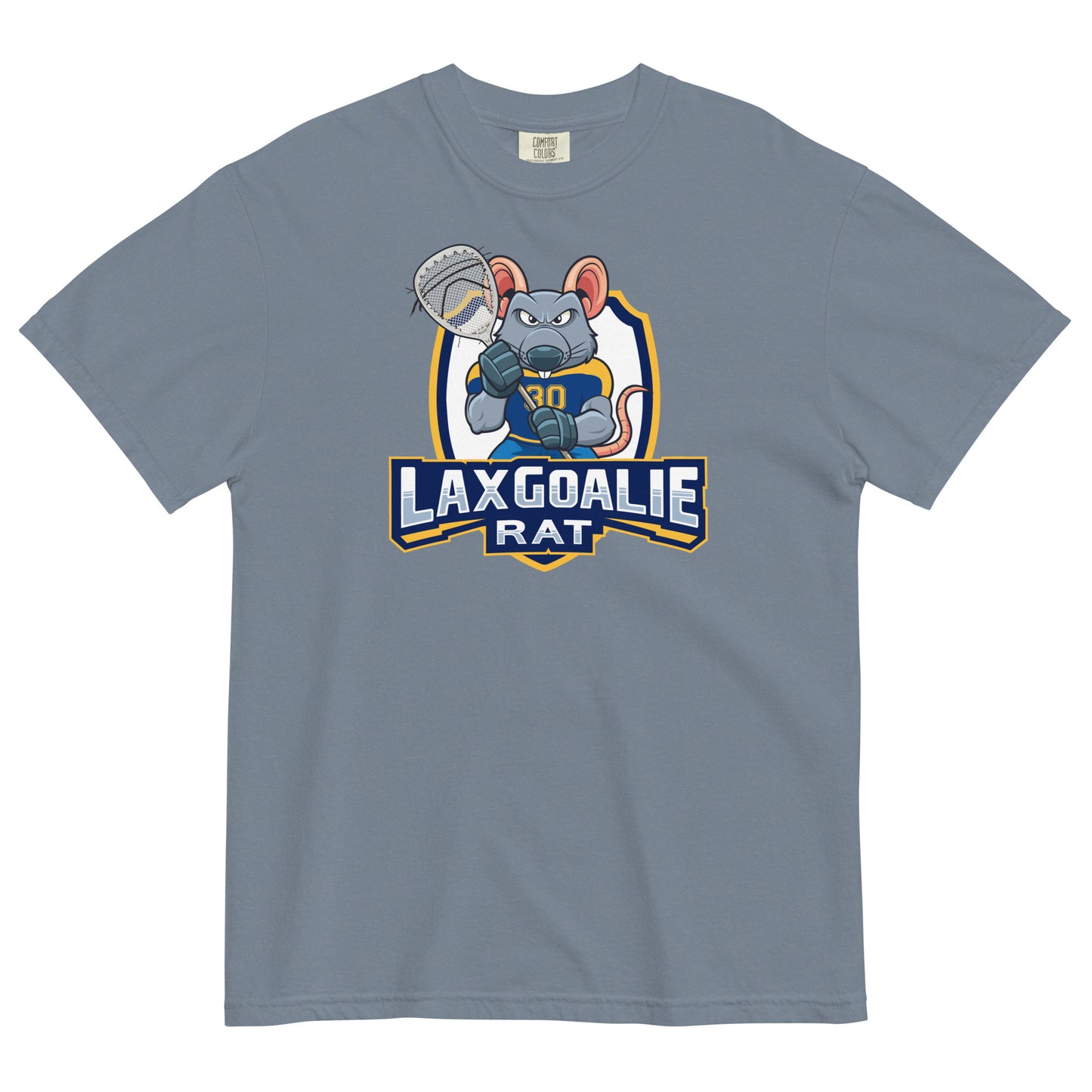 Adult Lax Goalie Rat Comfort Colors T-shirt