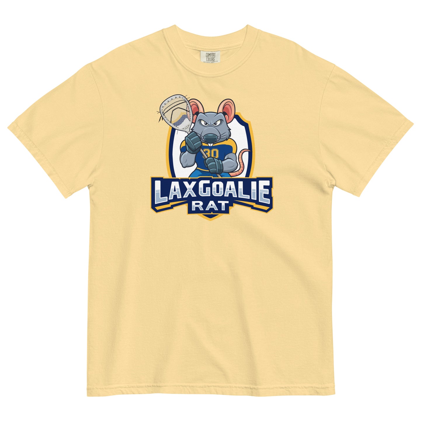 Adult Lax Goalie Rat Comfort Colors T-shirt