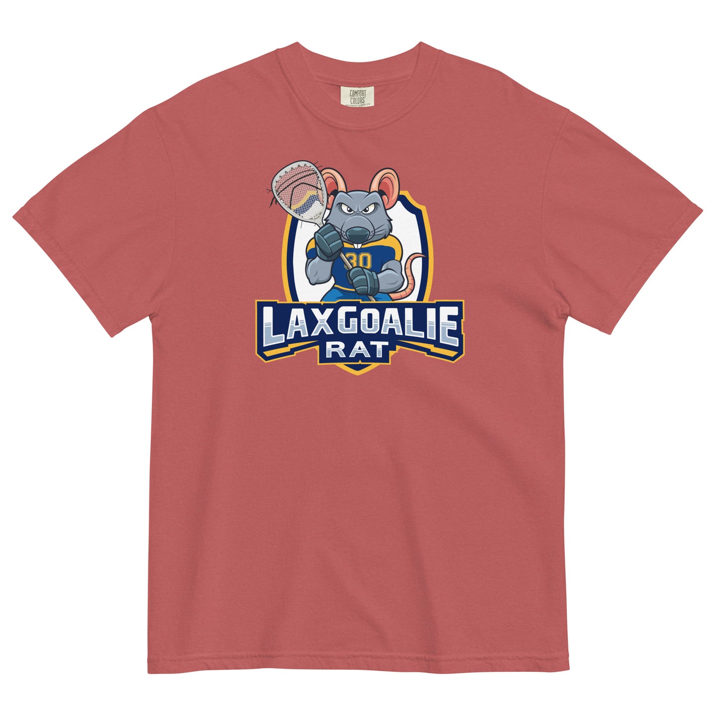 Adult Lax Goalie Rat Comfort Colors T-shirt
