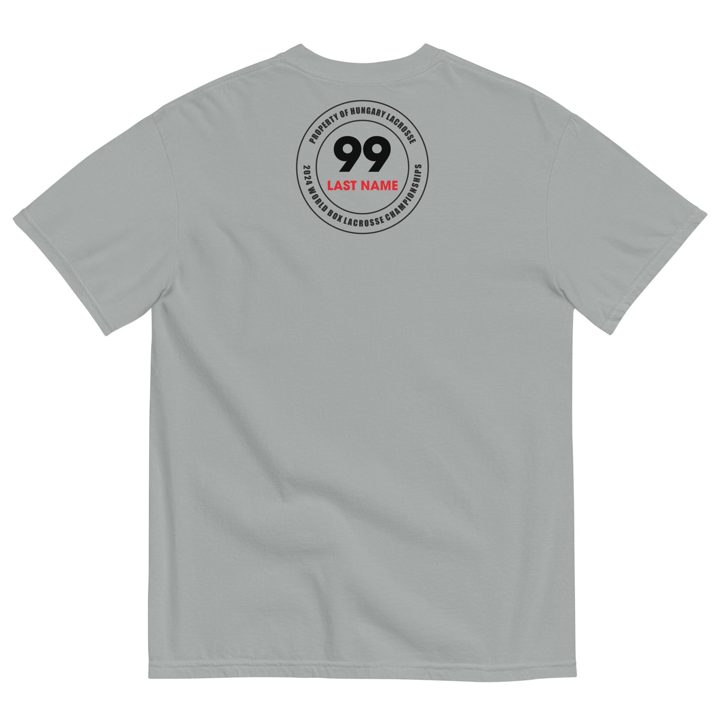 Adult Hungary Box Lacrosse 2024 Worlds T-Shirt - Personalized