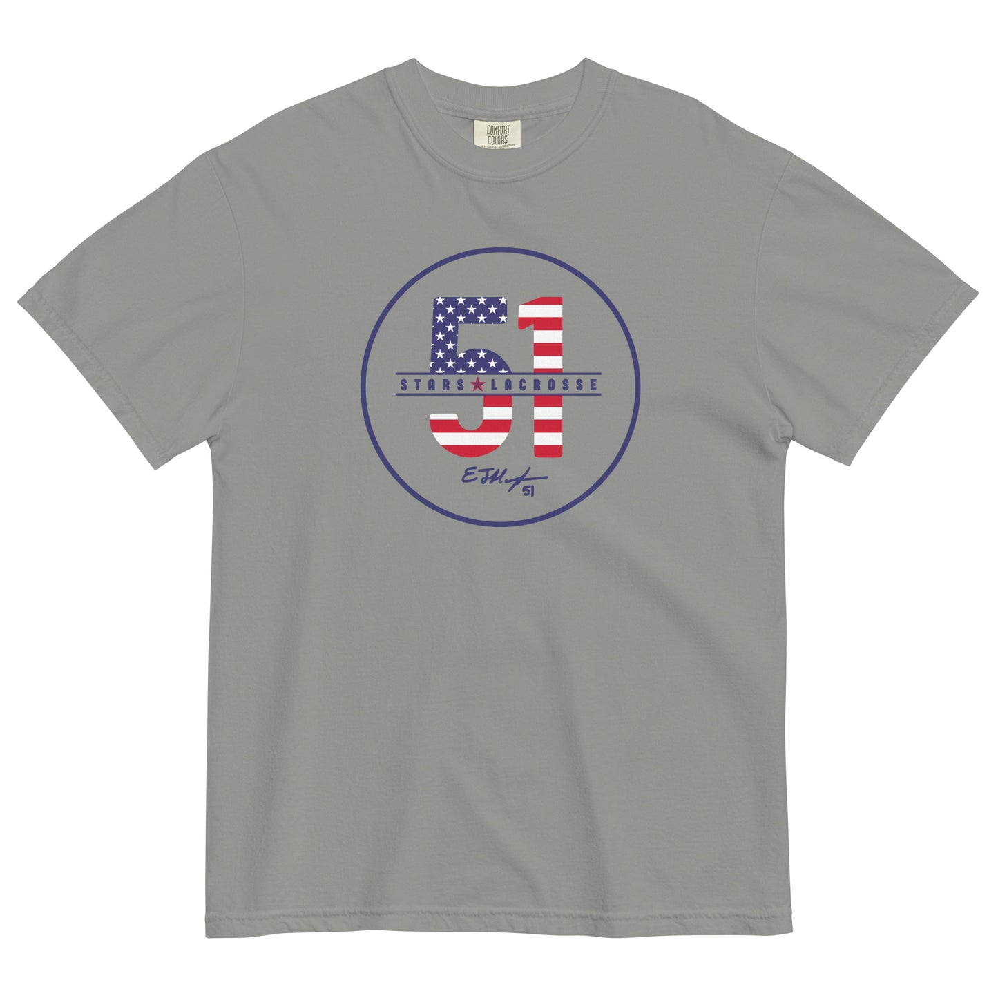 Adult 51 Stars Lacrosse Comfort Colors T-Shirt