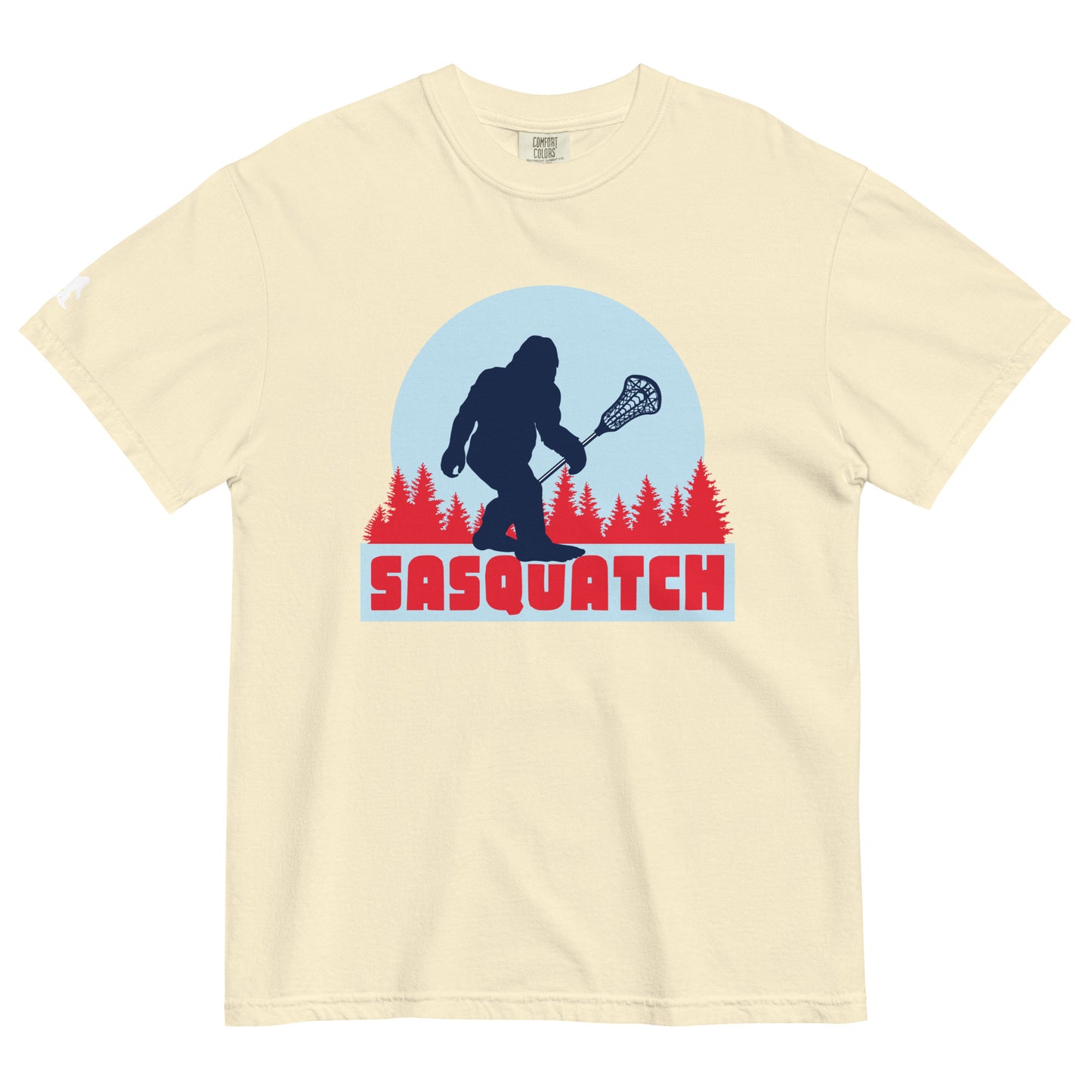 Adult Sasquatch Lacrosse Comfort Colors T-shirt