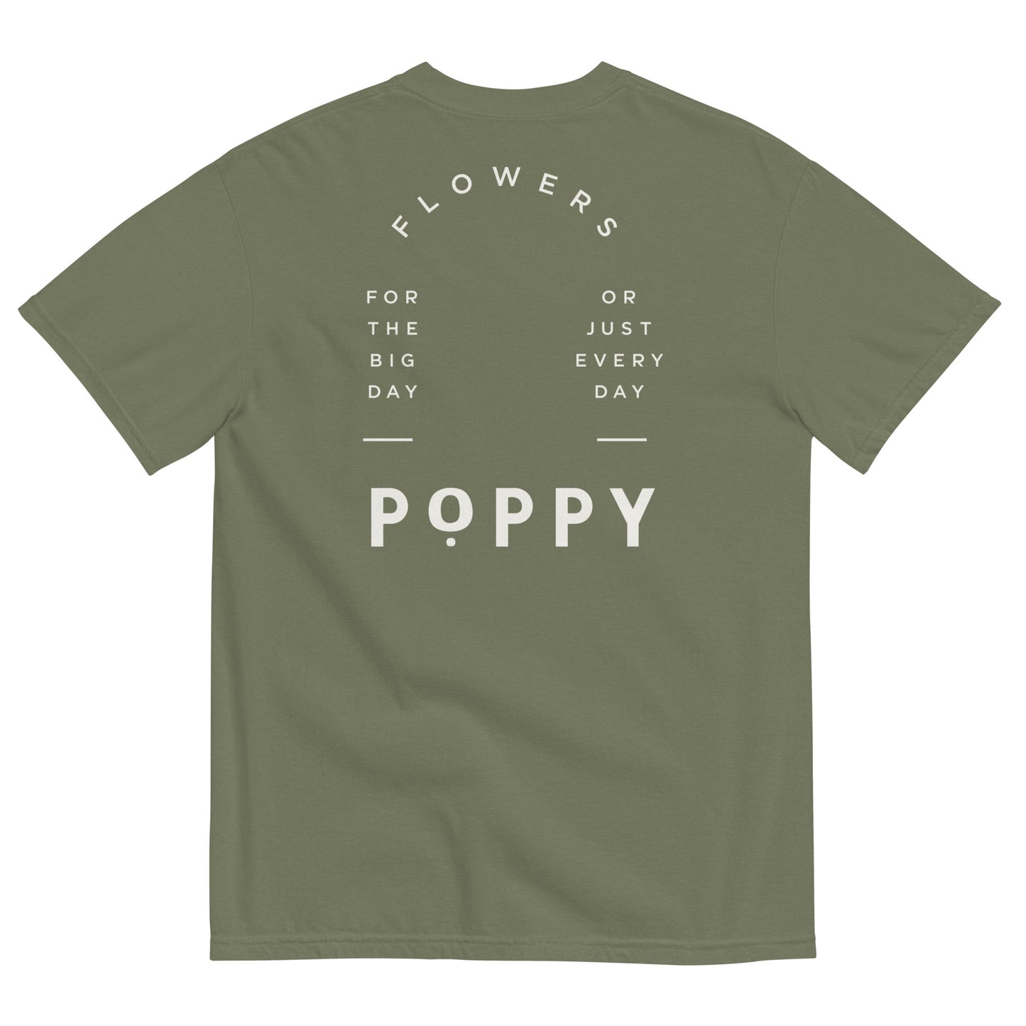 Adult Poppy Flowers Comfort Colors T-Shirt