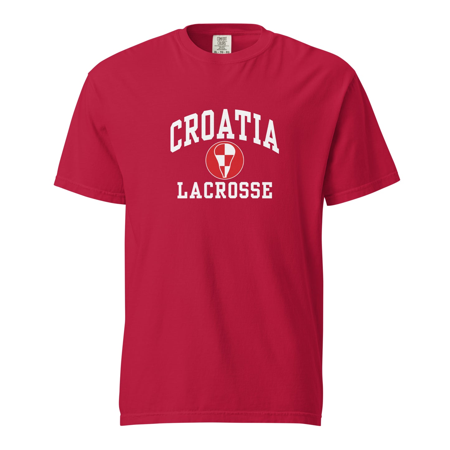Adult Croatia Lacrosse Comfort Colors T-shirt