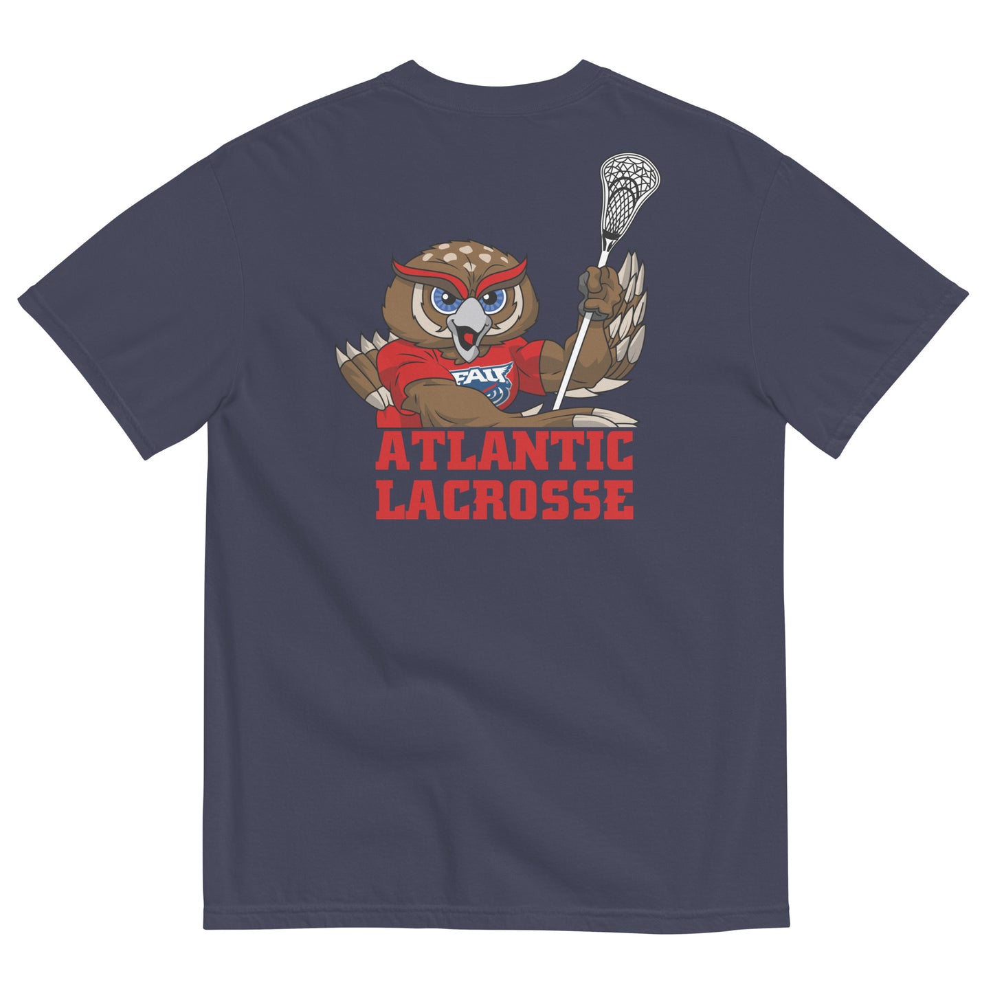 Adult FAU Lacrosse Comfort Colors T-Shirt | Open Owlsley